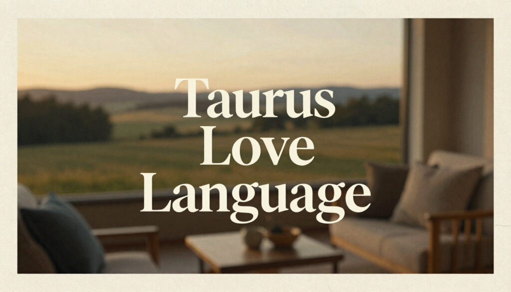 taurus love language